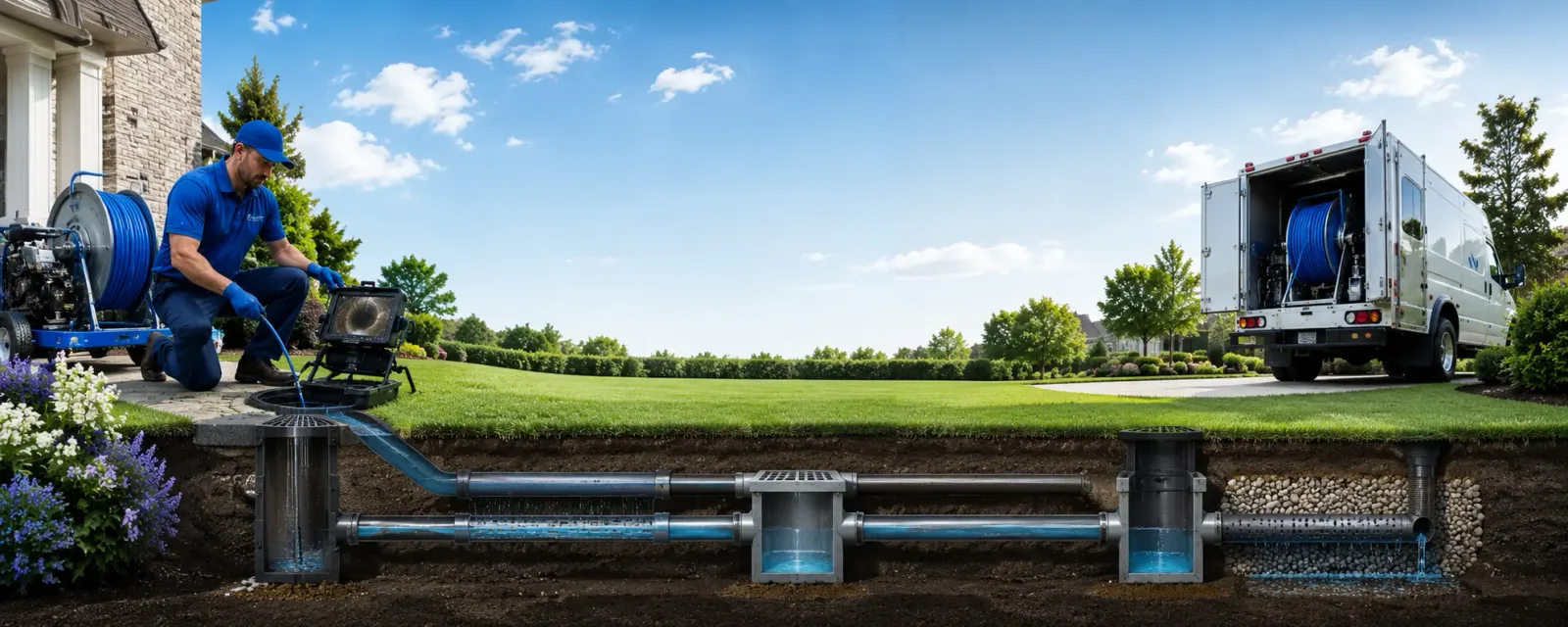 Outdoor drain cleaning information for Sherman, IL